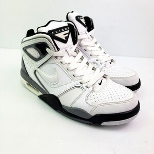 Nike Air Flight Falcon Mens Sz 7 Womens Sz 8.5 White Gray Sneaker Shoes 397204-1